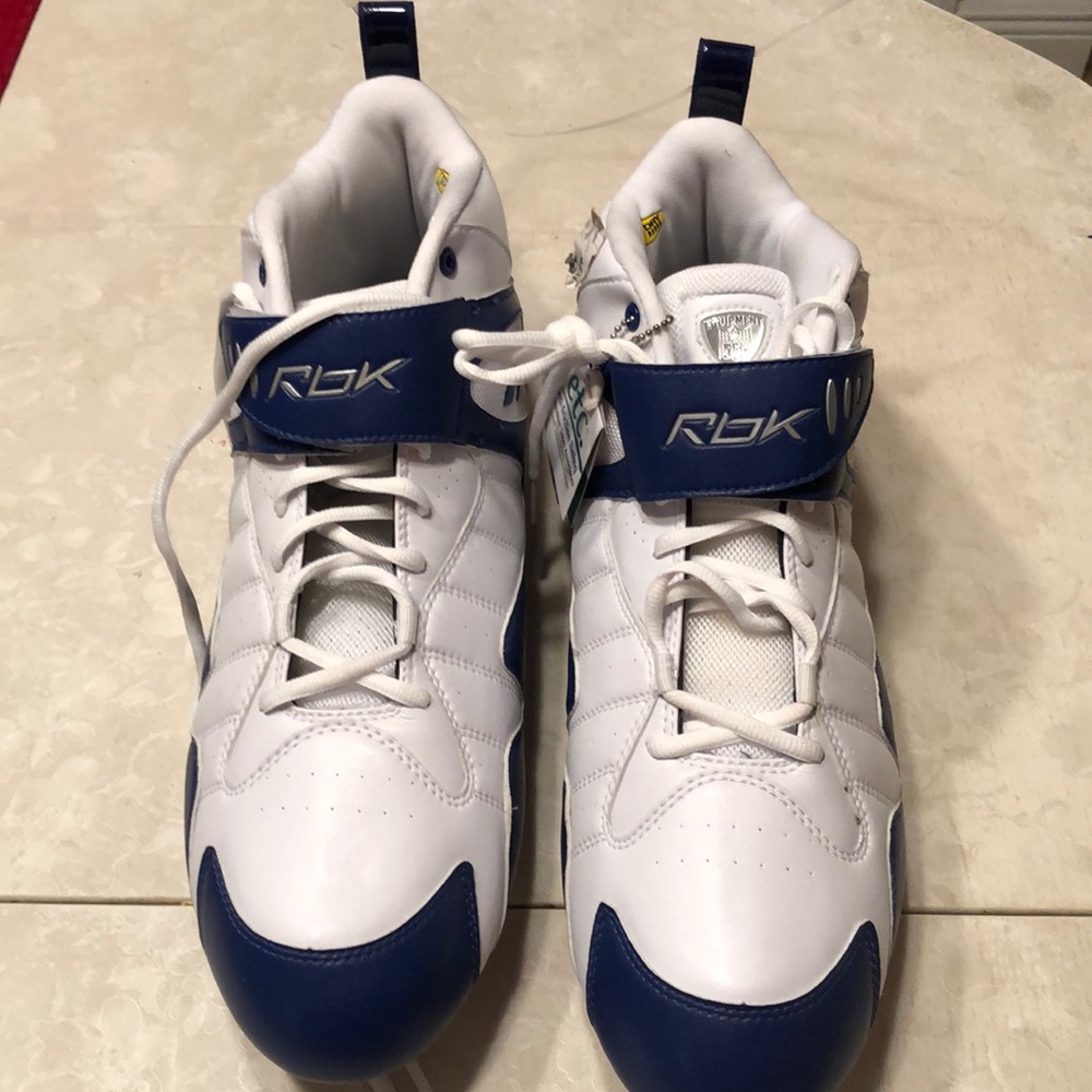 Reebok Strap Cleats Sz 16 Royal Blue